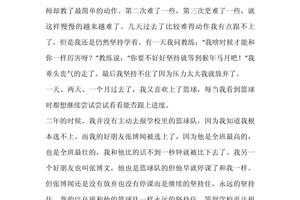 篮球训练的细节描写片段